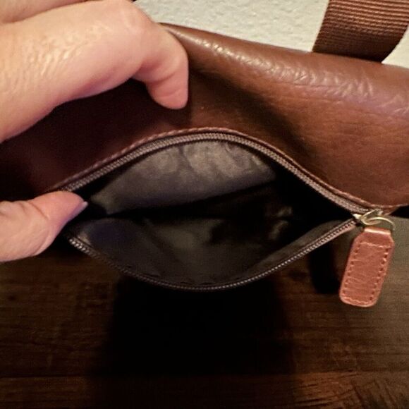 PENGUIN By Munsingwear - Brown Travel Shave Toiletry Bag Personal Kit Leather - Picture 3 of 8